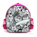 2015 Hot sale DIY coloring girls school bag with color pen